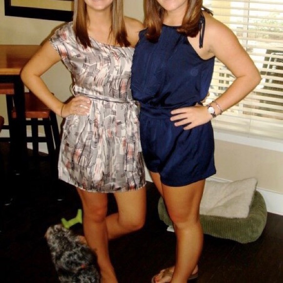 Kitty // Navy Bibbed Romper - Picture 6 of 6